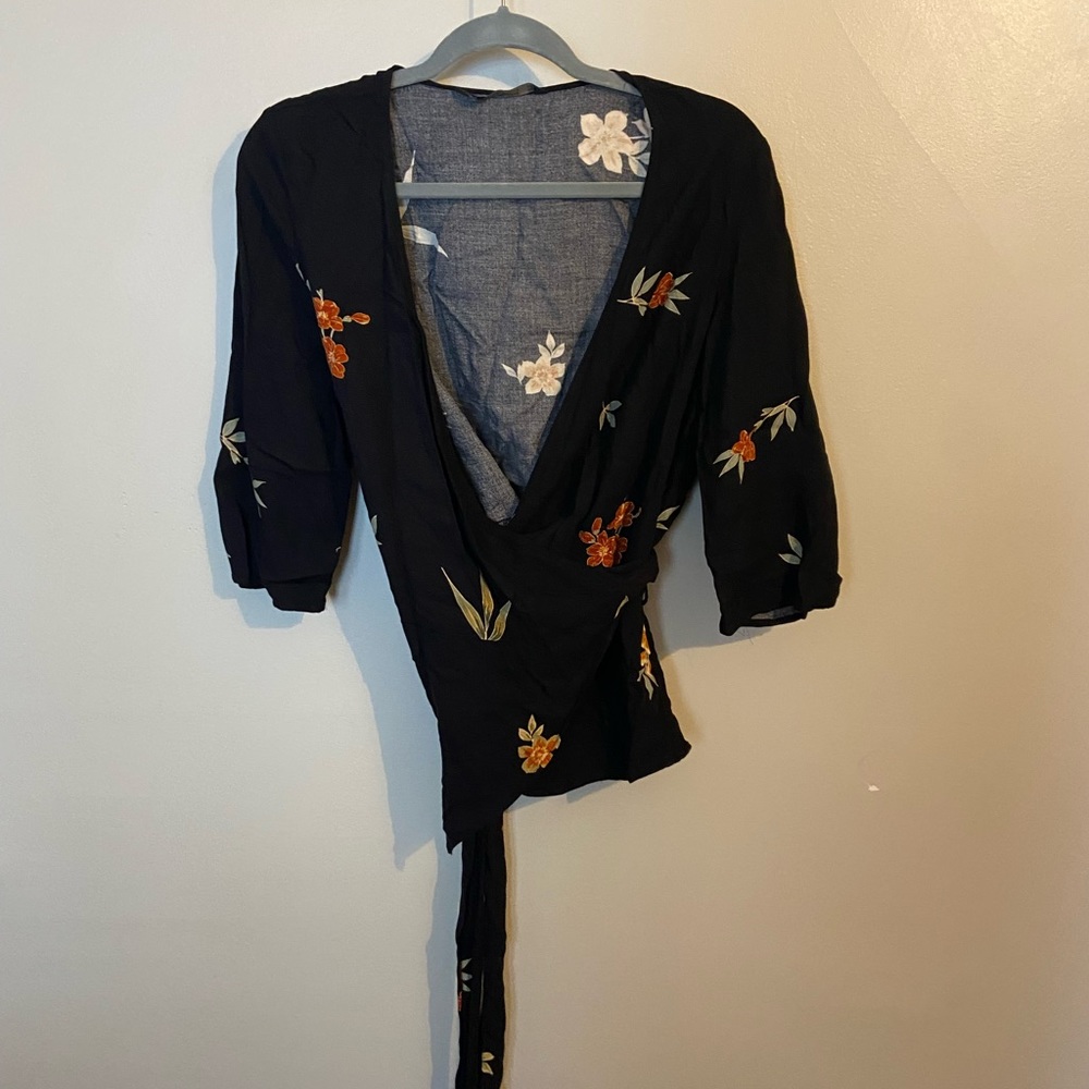 ZARA wrap blouse